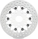Twin Power 08-Up FLH FLT Rear 11.8in Floating Rotor Mesh Silver