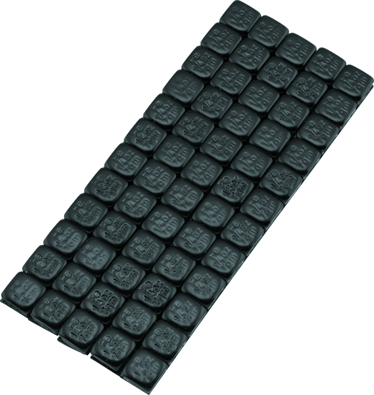 BikeMaster Square Wheel Weights Adhesive 1/4oz - Black - Powersports Haven