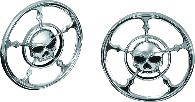 Kuryakyn Zombie Speaker Grills Chrome - Powersports Haven