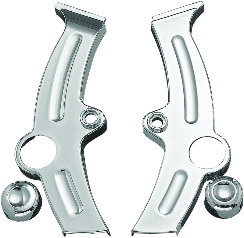 Kuryakyn Boomerang Frame Covers For 00-07 Softail Chrome - Powersports Haven