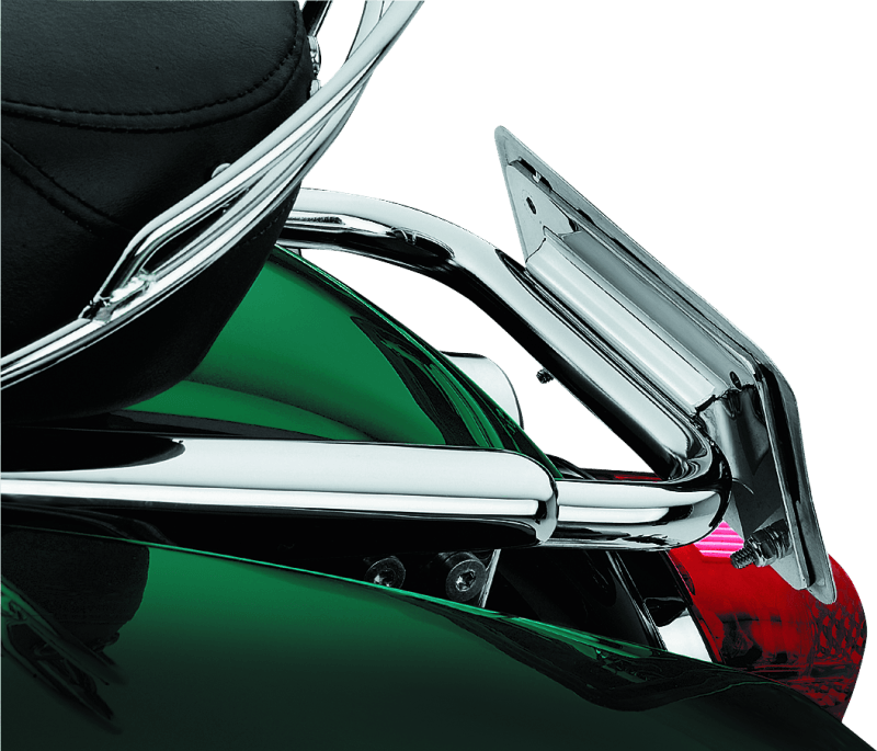Kuryakyn Laydown License Plate Holder 97-08 Touring Chrome - Powersports Haven