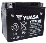 Yuasa YTX12-BS Maintenance Free AGM 12-Volt Battery w/Bottle