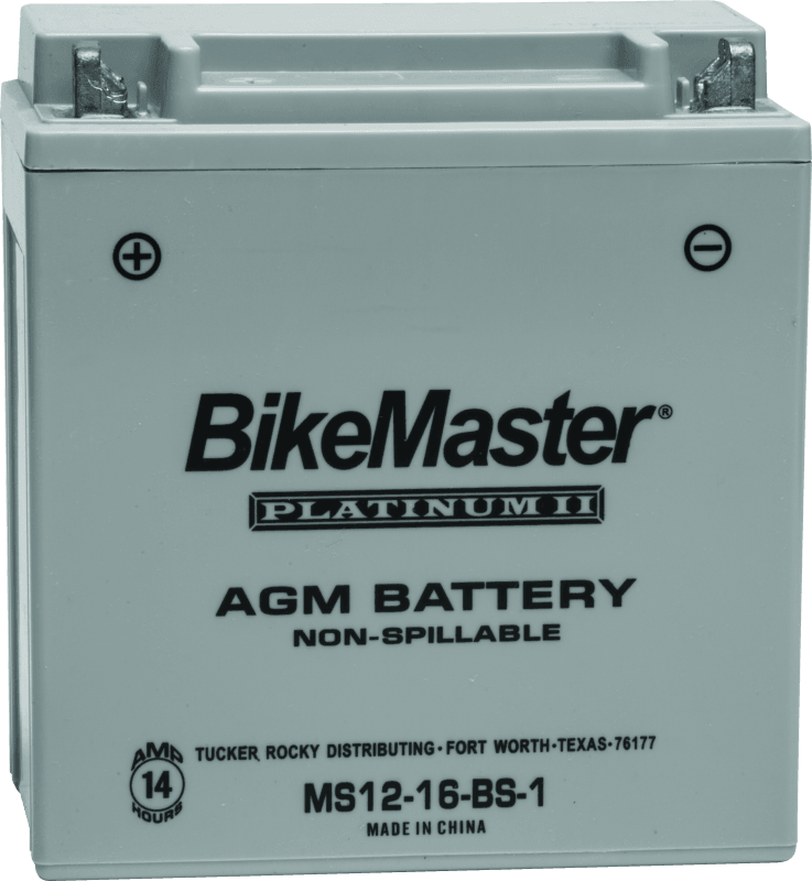BikeMaster AGM Battery - MS12-16-BS-1 - Powersports Haven