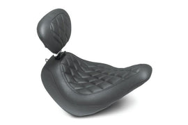 Mustang 18-21 Harley Low Rider, Sport Glide Wide Tripper Solo Seat w/DBR Diamond Stitch - Black - Powersports Haven