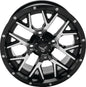 QuadBoss Barbwire 14X7 - 5+2 - 4/110 - Black Machined - Powersports Haven