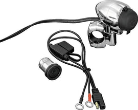 Kuryakyn Electrical Power Point With 1in Bar Mount Chrome - Powersports Haven