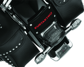 Kuryakyn Curved Laydown License Plate Frame Gloss Black - Powersports Haven