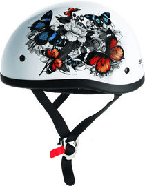 Skid Lids White Rose Original Helmet - Small - Powersports Haven