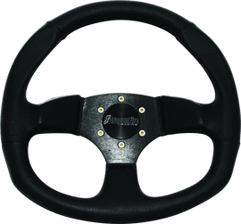 DragonFire Racing Steering Wheels - D-Shaped- Vinyl- Black- 0in offset - Powersports Haven