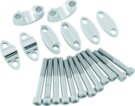 BikeMaster Aluminum Handlebar Risers 7/8in - Silver - Powersports Haven