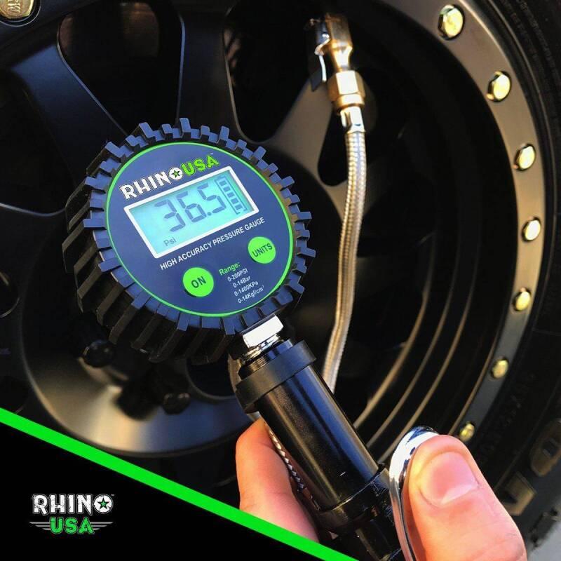 Rhino USA 200 Psi Digital Tire Inflator Gauge - Powersports Haven