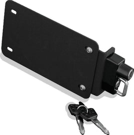 Kuryakyn License Plate Helmet Lock With Mount Black - Powersports Haven
