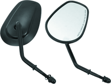 Load image into Gallery viewer, Bikers Choice Black Tapered Short Stem Mirrors Pr - Powersports Haven