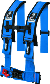 DragonFire Racing Harness- H-Style- 4-Point- 3in Buckle- Blue - Powersports Haven