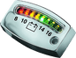 Kuryakyn LED Battery Gauge Universal Chrome - Powersports Haven