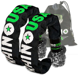 Rhino USA Synthetic Soft Shackles Gray (2-Pack) - Powersports Haven