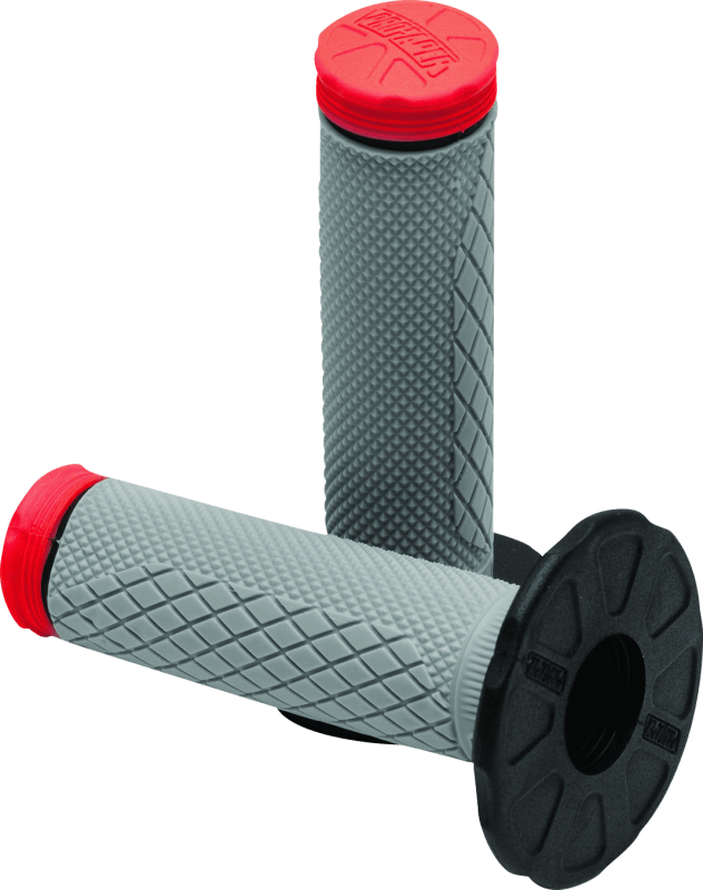 ProTaper Tri Density Full Diamond MX Grips - Red - Powersports Haven