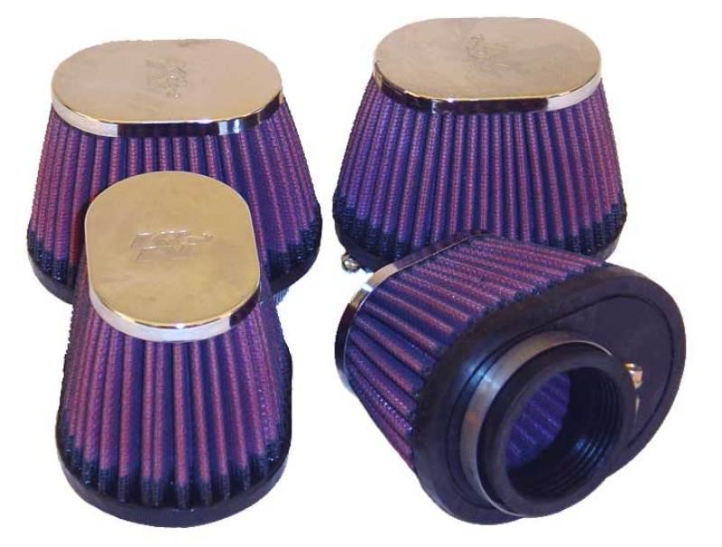K&N Universal Chrome Filter 1.75in Flange ID / 4in Length x 2.875in Width Base / 2.75in Height - Powersports Haven