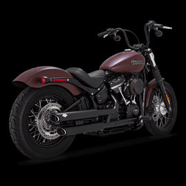 Vance & Hines 18-22 Harley Davidson Softail Twin Slash S/OS PCX Slip-On Exhaust - Black - Powersports Haven