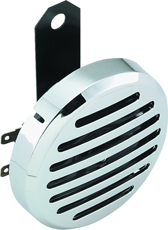 Bikers Choice Chrome Slotted Custom Electric Horn 12 Volt Universal - Powersports Haven