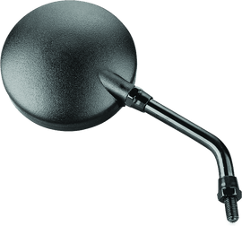 BikeMaster Round Mirror 6in Stem -10mm - Black - Powersports Haven