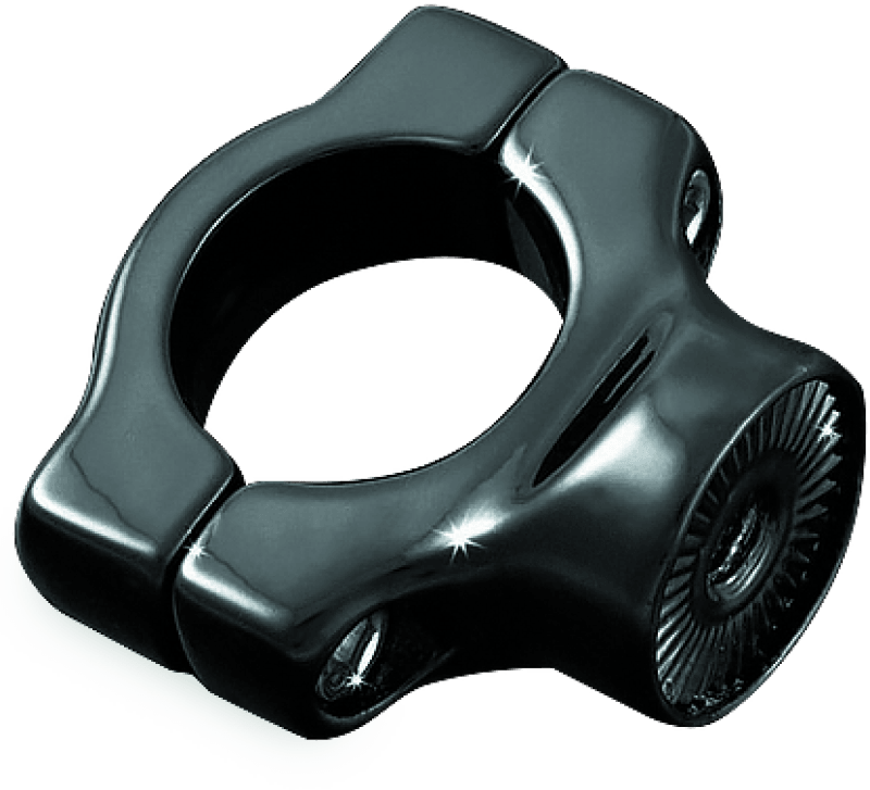 Kuryakyn Side Mount License Plate Holder Clamp 86-17 Softails Gloss Black - Powersports Haven