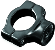 Load image into Gallery viewer, Kuryakyn Side Mount License Plate Holder Clamp 86-17 Softails Gloss Black - Powersports Haven