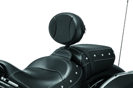 Kuryakyn Plug-N-Go Driver Backrest 14-Up Indian Black Pad, Chrome - Powersports Haven