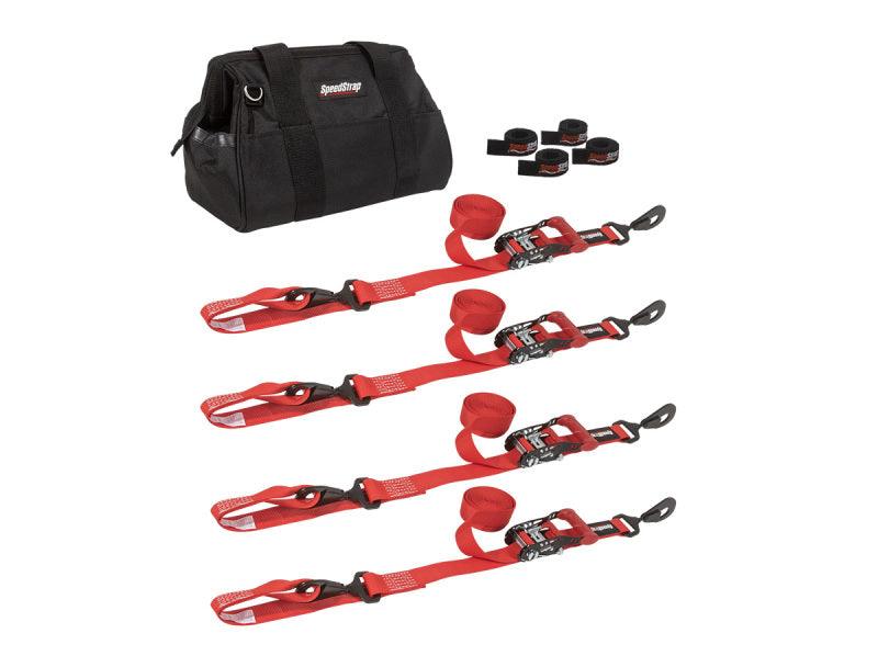 SpeedStrap 1 1/2In UTV Tie-Down Kit - Red - Powersports Haven