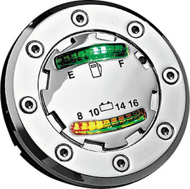 Kuryakyn Informer LED Fuel & Battery Gauge Chrome - Powersports Haven