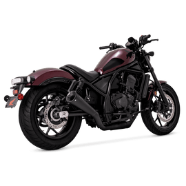 Vance & Hines HONDA 21-22 Rebel 1100 S/O Black Slip-On Exhaust - Powersports Haven