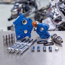 Load image into Gallery viewer, S&amp;S Cycle 2017+ Oil Cooled M8 Models Chain Drive 475C Cam Chest Kit w/ Chrome Pushrod Tubes - Powersports Haven