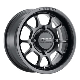 Method MR409 Bead Grip 15x7 / 4+3/13mm Offset / 4x136 / 106.25mm CB Matte Black Wheel - Powersports Haven