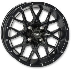 ITP Hurricane 15x7 / 5x4.5 BP / 6+1 Offset Gloss Black Wheel - Powersports Haven