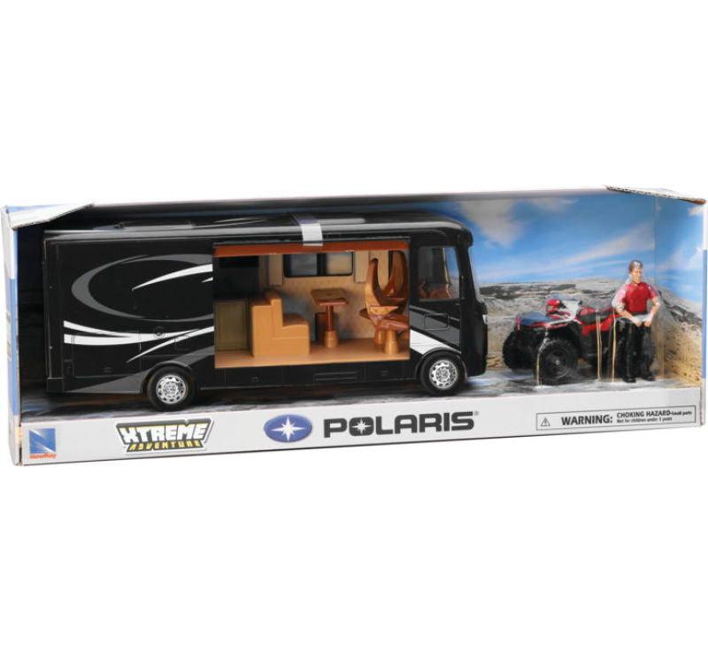 New Ray Toys Polaris Sportsman with RV Van and Figurine - Powersports Haven