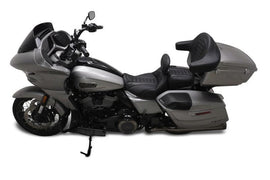 Mustang 23-24 HD CVO Rd Glide(ST), 2024 Rd Glide and Str Glide Deluxe Pass Seat - Black/Gray Stitch - Powersports Haven
