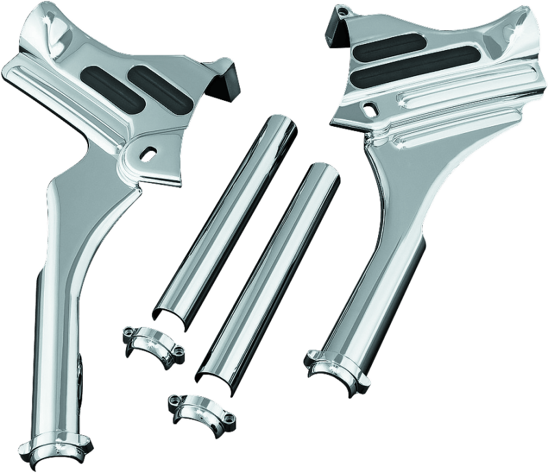 Kuryakyn Deluxe Neck Covers 95-07 Touring Models Chrome - Powersports Haven