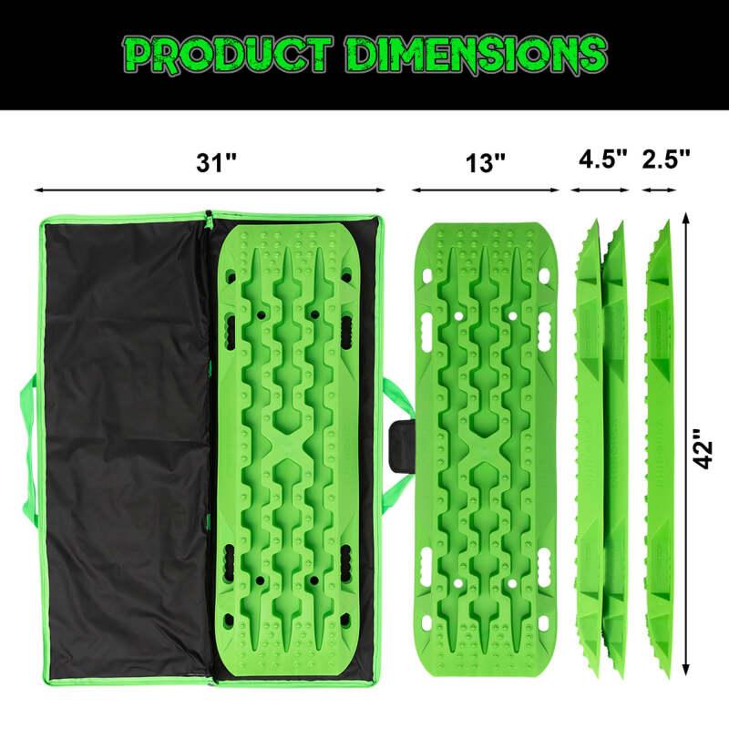 Rhino USA Recovery Traction Boards - Green (Pair) - Powersports Haven