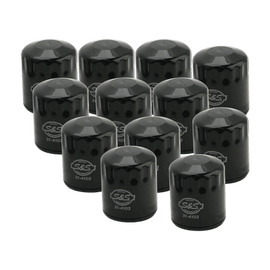 S&S Cycle 99-18 BT/2017+ M8/X-Wedge Black Oil Filter - 12 Pack - Powersports Haven