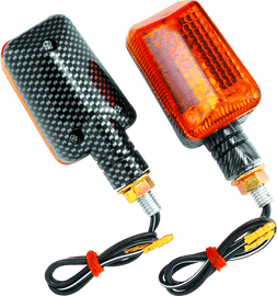 BikeMaster Universal Ministalk Marker Light - Carbon/Amber - Powersports Haven