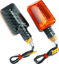 BikeMaster Universal Ministalk Marker Light - Carbon/Amber - Powersports Haven