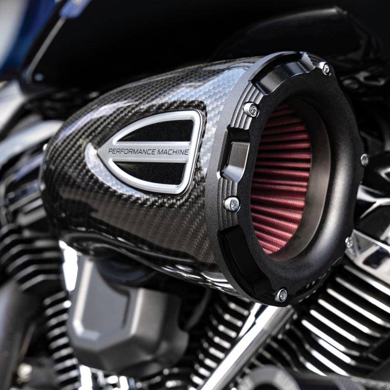 Performance Machine 17-23 Touring, 18-24 107/114/117 CI Softail C4 Series Air Cleaner - CF/Black Ops - Powersports Haven