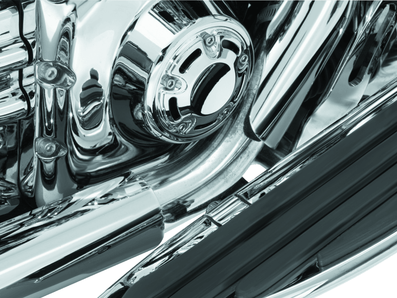 Kuryakyn Bridge The Gap Heat Shield 93-08 Touring Models Chrome - Powersports Haven