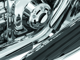 Kuryakyn Bridge The Gap Heat Shield 93-08 Touring Models Chrome - Powersports Haven