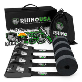 Rhino USA Lashing Straps 1In X 12Ft - Set Of 4 - Powersports Haven