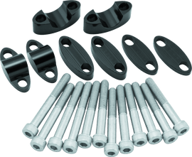 BikeMaster Aluminum Handlebar Risers 7/8in - Black - Powersports Haven