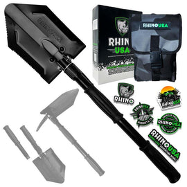 Rhino USA Straight Handle Recovery Shovel W/Pick - Powersports Haven