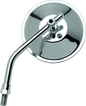 BikeMaster 4in Adjustable Round Mirror 10mm - Each - Chrome - Powersports Haven