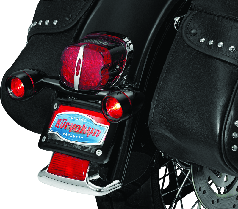 Kuryakyn Bullet Light Rear Turn Signal Bar Gloss Black - Powersports Haven