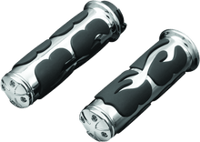 Load image into Gallery viewer, Kuryakyn ISO Flame Grips Throttle-By-Wire Chrome - Powersports Haven